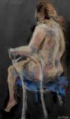 HOARE PAUL 1952,Blue Cane Chair,David Lay GB 2022-11-03