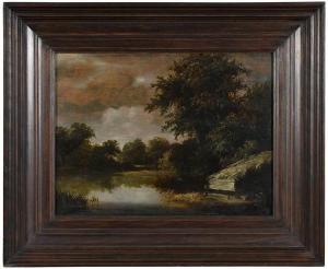 HOBBEMA Meindert 1638-1709,A Wooded River Landscape,1659,Brunk Auctions US 2019-03-22