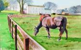 HOBBS Reginald J,Horses in a Paddock, a House beyond,1989,John Nicholson GB 2016-04-06