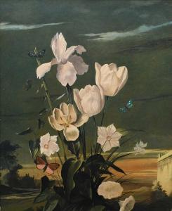 HOBDELL Leslie Roy 1911-1961,Flowers and butterflies in a landscape,Woolley & Wallis GB 2023-12-13