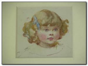 HOBSON E Mabel Hankey 1863-1943,Portrait of a little girl,Peter Francis GB 2009-03-24