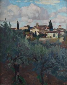 HOCH Franz Xaver 1869-1916,Paesaggio italiano,Galleria Pananti Casa d'Aste IT 2023-04-21