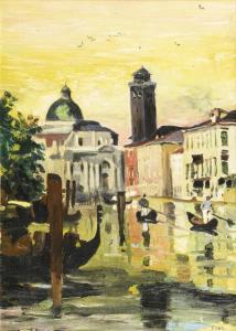 HOCH Franz Xaver 1869-1916,Venedig - San Geremia am Canal Grande,Wendl DE 2023-10-25