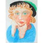 HOCKNEY David 1937,Celia with a Green Hat,Ripley Auctions US 2022-02-19