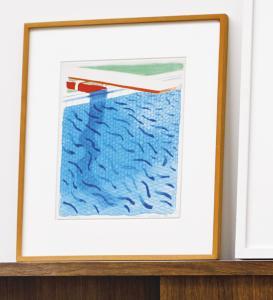 HOCKNEY David 1937,POOL MADE WITH PAPER BLUE INK FOR BOOK,1980,Sotheby's GB 2015-07-22