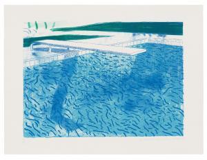 HOCKNEY David 1937,Water Made of Thick and Thin Lines and a Light Blu,1980,Christie's GB 2024-03-27