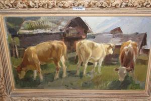 HODEL Ernst I 1852-1902,study of cattle,Lawrences of Bletchingley GB 2020-10-23