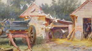 Hodges Florence Mary,Doves in a Barn with a Cart,John Nicholson GB 2018-05-23