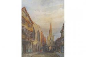 HODGES William 1744-1797,View towards St John's Arch, Broad Street, Bristol,Brightwells 2015-12-09