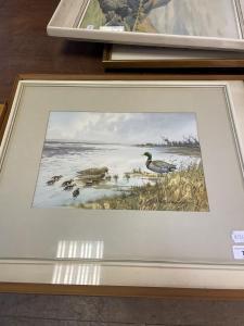 HODGKINSON Cecil Thomas 1895-1979,ducks on a river,Charterhouse GB 2022-04-07