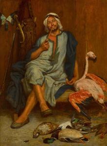 HODGSON John Evan 1831-1895,A Tunisian Bird Seller,1873,Sotheby's GB 2021-03-30