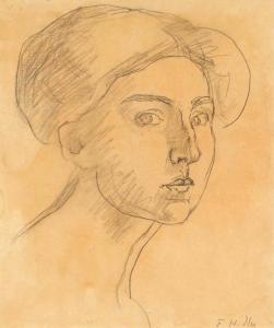 HODLER Ferdinand 1853-1918,Portrait of a woman,1912,Galerie Koller CH 2024-03-22