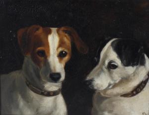 HODSON Shirley 1900,The Two CompanionsStudy of terriers,1902,Fellows & Sons GB 2016-08-08