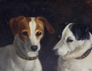 HODSON Shirley 1900,Two terriers,1903,Fellows & Sons GB 2017-02-27
