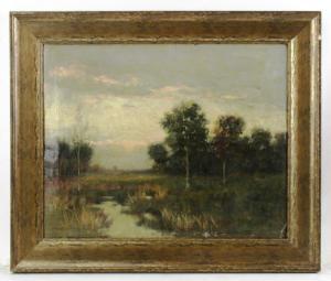 HOEBER Arthur 1854-1915,landscape with river,Kaminski & Co. US 2023-12-30