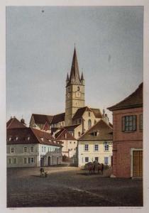 HOEGG Josef 1850,Ansicht der Saggasse in Hermannstadt,Auktionshaus Dr. Fischer DE 2016-12-09
