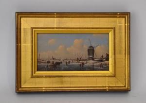 HOEN Pieter Cornelis 1814-1880,ice skaters,Hood Bill & Sons US 2019-02-19