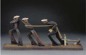 HOENIG Laszlo 1905-1971,three sailors pulling an anchor,Christie's GB 2003-10-15