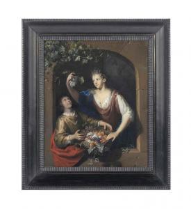 HOET Gerard I 1648-1733,A lady holding grapes, and a boy with a basket of ,Christie's GB 2016-11-02