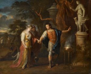 HOET Gerard I 1648-1733,Figures before a statue of Diana,Sotheby's GB 2023-09-20