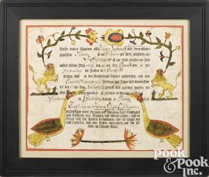 Hoevelmann Arnold,birth and baptismal certificate, for Johannes Beit,Pook & Pook 2018-10-13