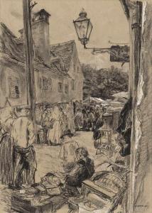 Hofer Franz 1885-1915,Auf dem Bauernmarkt in Malatzky,Galerie Bassenge DE 2019-11-29