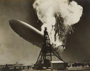 HOFF Charles 1905-1975,Explosion of the Hindenburg,1937,Lempertz DE 2015-05-29