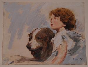 HOFF Guy 1889-1962,girland dog,Hood Bill & Sons US 2009-06-30