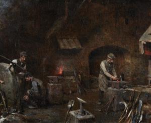 HOFF Karl Heinrich 1838-1890,At the Forge,Lempertz DE 2022-05-21