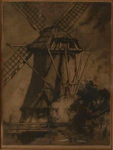 HOFF van't Adrianus Johannes 1893-1939,Mill at Veere,Twents Veilinghuis NL 2019-04-05