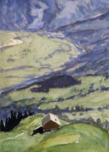 HOFFBAUER Charles Constantine 1875-1957,Alpine Scene,Litchfield US 2006-06-28