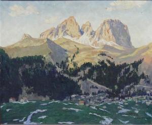 HOFFMÜLLER Reinhard 1894-1975,Gebirgslandschaft in den Dolomiten,Georg Rehm DE 2021-03-04