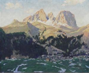 HOFFMÜLLER Reinhard 1894-1975,Gebirgslandschaft in den Dolomiten,1925,Georg Rehm DE 2020-10-08