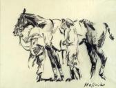 HOFFMAN Frank B 1888-1958,Jockeys and Horse,Jackson Hole US 2022-02-18