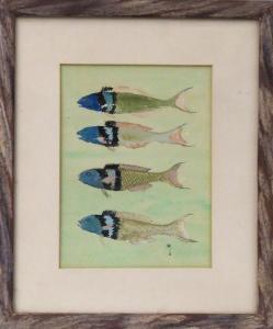 HOFFMAN Harry Leslie 1871-1964,Four fish,CRN Auctions US 2016-03-12