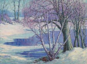 HOFFMAN Harry Leslie 1871-1964,Winter Scene,Shannon's US 2023-10-26