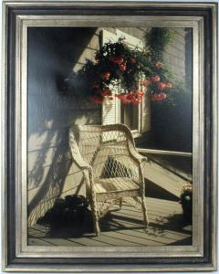 HOFFMAN Helen Bacon 1930,Porch with Wicker Chair,Nye & Company US 2023-01-25