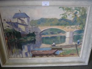 HOFFMAN Lovell,Boatmen on a river,Lawrences of Bletchingley GB 2009-07-14