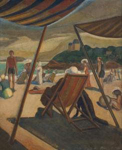 HOFFMAN Murray 1891-1945,Beach Scene,Strauss Co. ZA 2022-08-29
