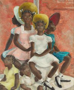 HOFFMAN Ruth Erb 1902-1968,Easter Bonnets, Nassau, Bahamas,Cottone US 2021-06-17