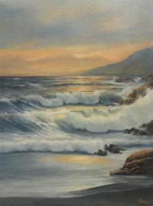 HOFFMAN William R 1924-1995,Waves at Sunset,Clars Auction Gallery US 2011-08-06