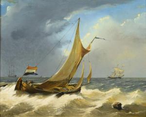 HOFFMANN Georges Johannes 1833-1873,Segler auf dem Meer,Wendl DE 2023-10-25
