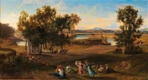 HOFFMANN josef 1831-1904,Italian Landscape with Resting,Palais Dorotheum AT 2016-06-30