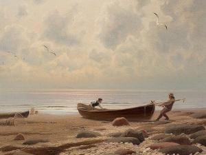 HOFFMANN Oskar Adolfovitch 1851-1913,Fishermen on the Coast,1900,Auctionata DE 2016-04-27