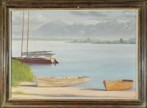 HOFFMANN Rudolf 1891-1978,Boote am Ufer des Simssees,Allgauer DE 2017-11-09