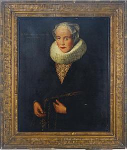 HOFFMANN Samuel 1592-1648,Portrait of a Lady aged 30,1627,Christie's GB 2009-06-16