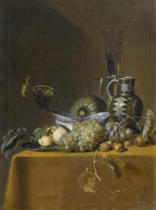 HOFFMANN Samuel,Still life with fruits, 
porcelain bowls, 
stonewa,1647,Galerie Koller 2011-03-28