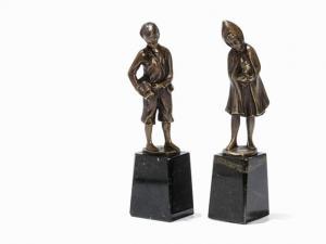 HOFFMANN SCHLÖNDORFF Hellmut Otto 1906,2 Figures of Children,Auctionata DE 2016-10-01