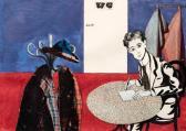HOFFMEISTER Adolf 1902-1973,Kafka's table in Arco cafe,1965,Galerie Kodl CZ 2019-05-26