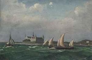 HOFFNER E.W,Shipping in the Sound before Kronborg Castle, Elsi,1852,Christie's GB 2011-03-01